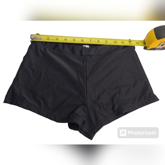 Women Two Piece Tankini Swimsuits Ruffle Tops with Boyshort Bathing Suit Black S - Picture 9 of 15